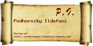 Podhorszky Ildefonz névjegykártya